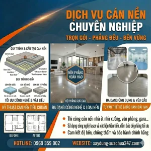 Dịch Vụ Cán Nền Nhà Chuyên Nghiệp – Chuẩn Kỹ Thuật, Giá Tốt 2026